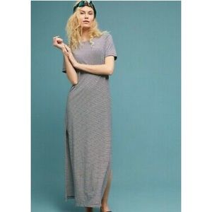 AMO Denim Navy Striped Maxi Dress